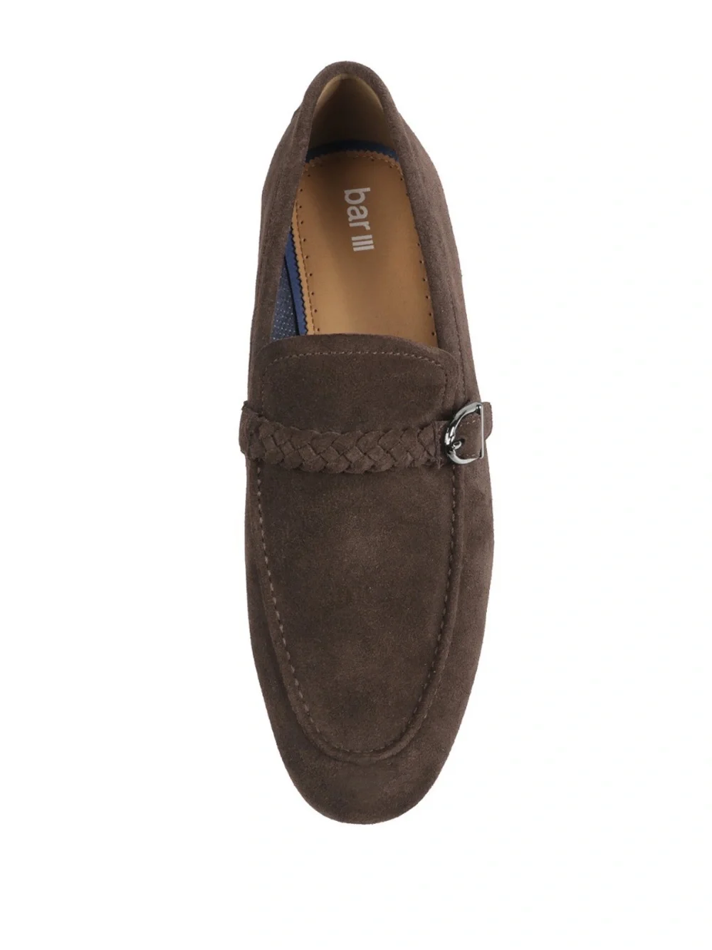Bar III Men's Johnniey Leather Block Heel Loafers Size 10M